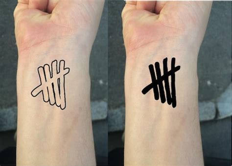 'Tally Marks' Tattoo. . 6 tally mark tattoo meaning